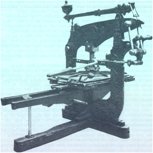 Presse typographique à bras, premier tiers du XIXe siècle 
